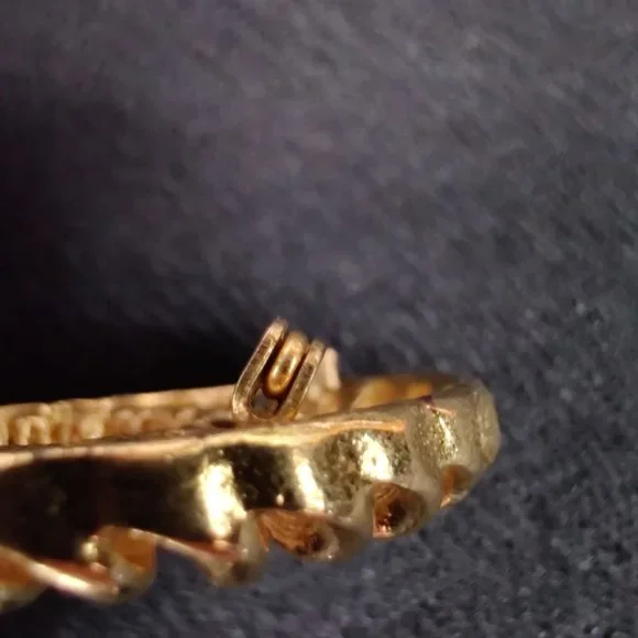 Vintage Gerrys Horseshoe Brooch Pin Faux Pearls Pink Rhinestones Chic Gold Tone - Picture 5 of 10